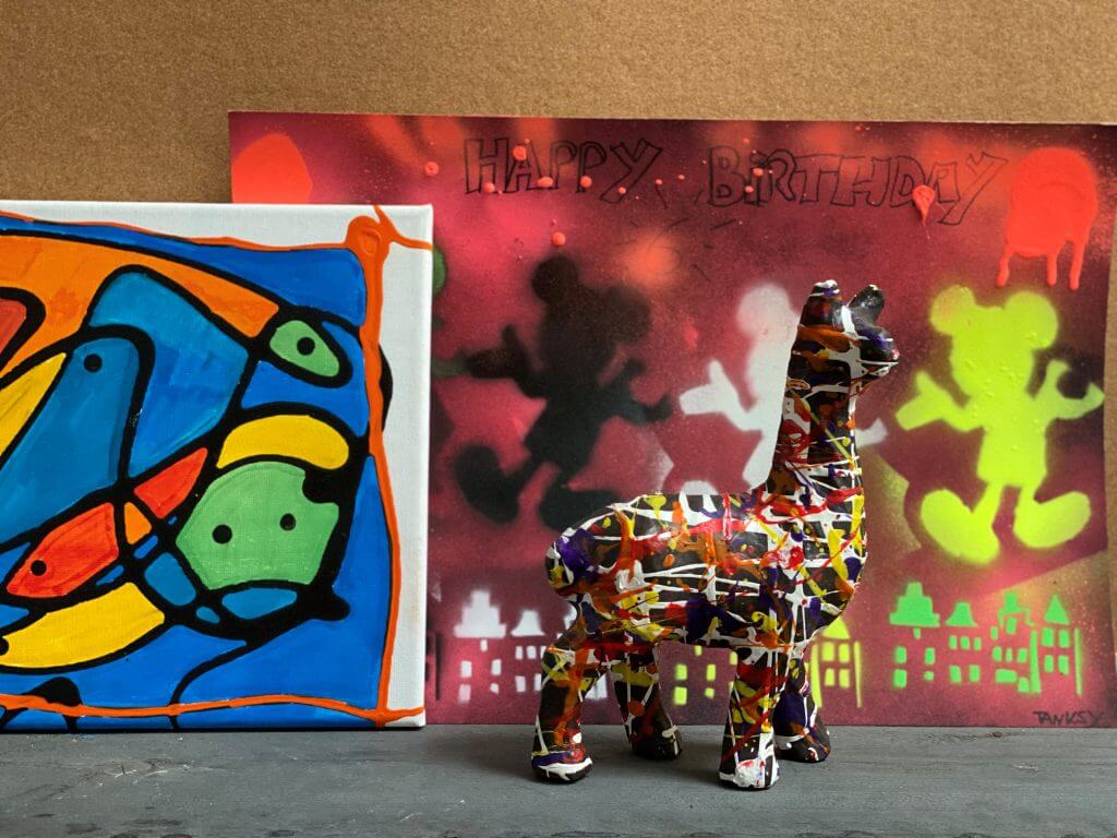 Kunstwerken op de bso van Zo aan de Riouwstraat